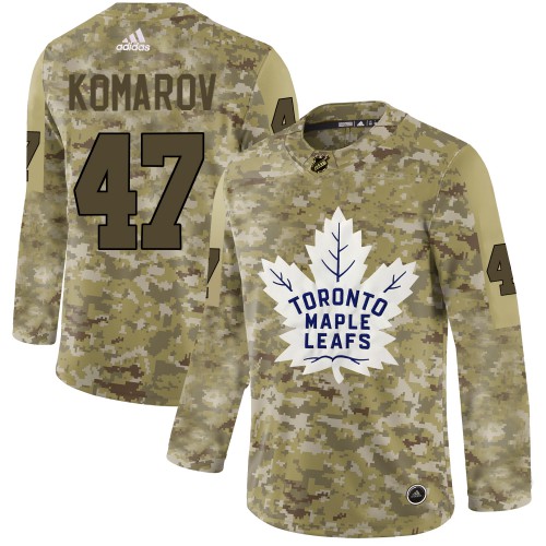 Adidas Maple Toronto Maple Leafs #47 Leo Komarov Camo Authentic Stitched Jersey Men's