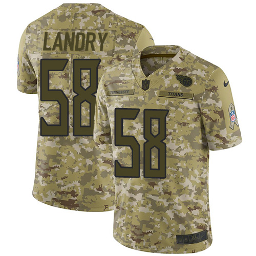 Tennessee Titans #58 Harold Landry Camo Youth Stitched Limited 2018 Salute to Service Jersey Youth