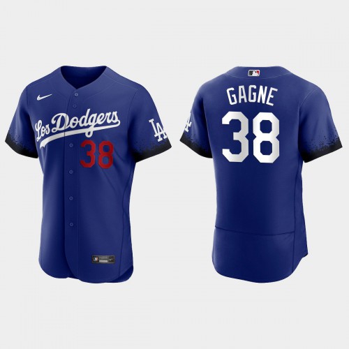 Los Angeles Los Angeles Dodgers #38 Eric Gagne Men's 2021 City Connect Authentic Jersey Royal Men's
