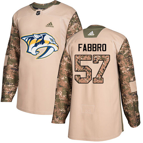 Adidas Nashville Predators #57 Dante Fabbro Camo Authentic 2017 Veterans Day Stitched Jersey Men's