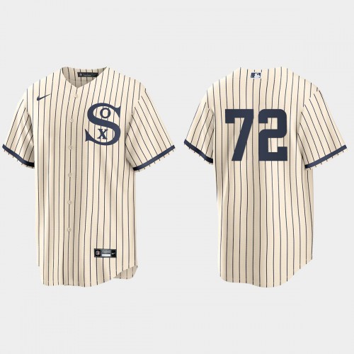 Chicago Chicago White Sox #72 Carlton Fisk Men's White 2021 Field of Dreams Game Jersey Men's