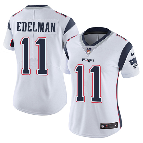 Patriots #11 Julian Edelman White Women's Stitched Vapor Untouchable Limited Jersey