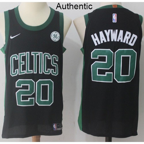 Boston Celtics #20 Gordon Hayward Black Authentic Statement Edition Jersey Mens