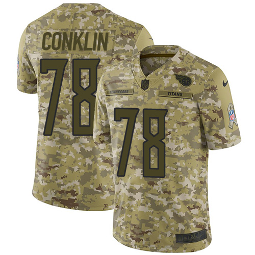 Tennessee Titans #78 Jack Conklin Camo Men's Stitched Limited 2018 Salute To Service Jersey Men's