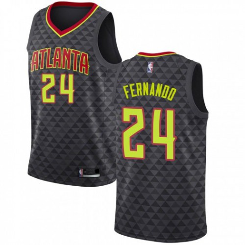 Atlanta Hawks #24 Bruno Fernando Black Womens Swingman Icon Edition Jersey Womens