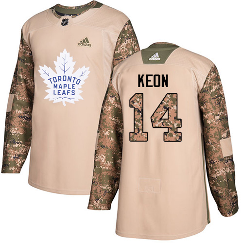 Adidas Maple Toronto Maple Leafs #14 Dave Keon Camo Authentic 2017 Veterans Day Stitched Jersey Men's