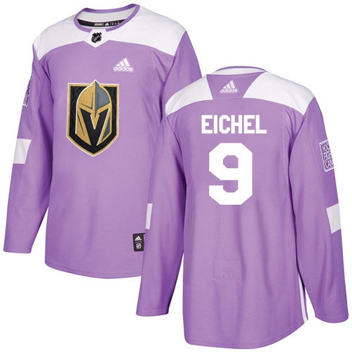 Adidas Golden Knights #9 Jack Eichel Purple Authentic Fights Cancer Stitched Jersey