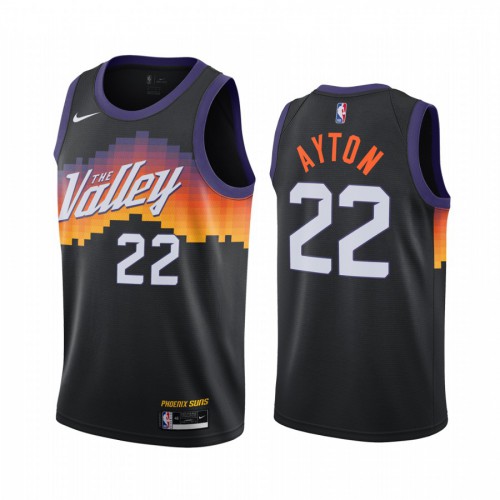 Phoenix Suns #22 Deandre Ayton Black Womens Swingman 2020-21 City Edition Jersey Womens