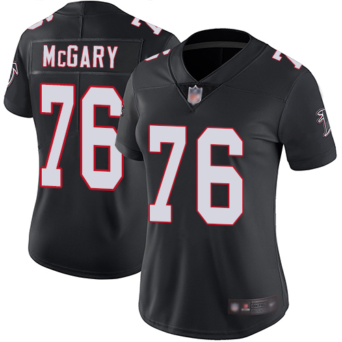 Atlanta Falcons #76 Kaleb McGary Black Alternate Women's Stitched Vapor Untouchable Limited Jersey Womens