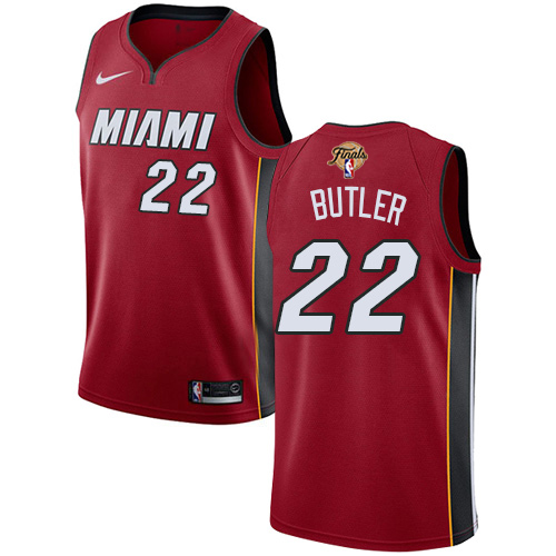 Heat #22 Jimmy Butler Red 2023 Finals Patch Swingman Statement Edition Jersey