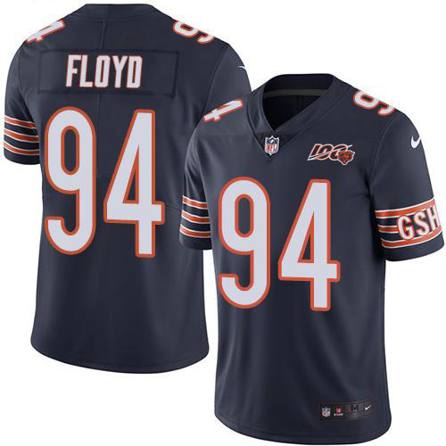 Chicago Bears #94 Leonard Floyd Navy Blue Team Color Men's 100th Season Stitched Vapor Untouchable Limited Jersey Men's