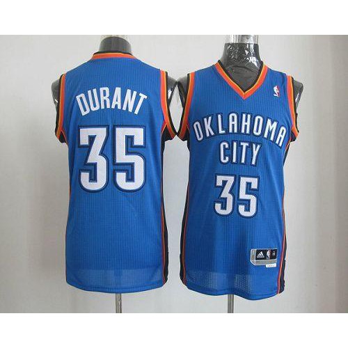 Oklahoma City Thunder #35 Kevin Durant Blue Revolution 30 Stitched Jersey Mens