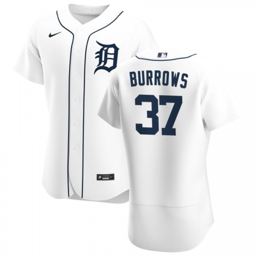 Detroit Detroit Tigers #37 Beau Burrows Men's White Home 2020 Authentic Player Jersey Men's