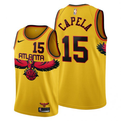 Atlanta Atlanta Hawks #15 Clint Capela Youth 2021-22 City Edition Gold Jersey Youth