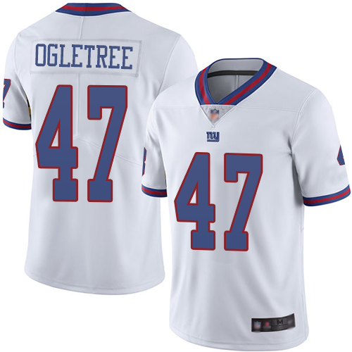 New York Giants #47 Alec Ogletree White Youth Stitched Limited Rush Jersey Youth