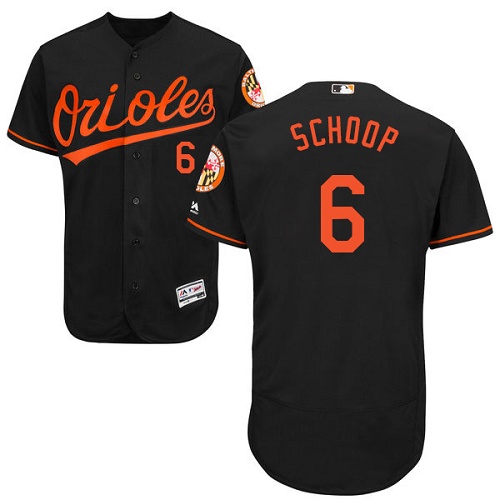 Baltimore Orioles #6 Jonathan Schoop Black Flexbase Authentic Collection Stitched Jersey Men's