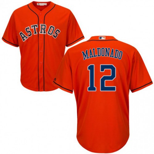 Houston Astros #12 Martin Maldonado Orange New Cool Base Stitched Jersey Men's