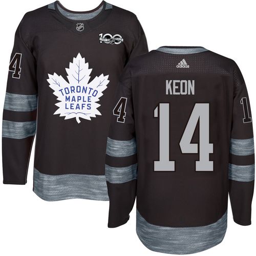 Adidas Maple Toronto Maple Leafs #14 Dave Keon Black 1917-2017 100th Anniversary Stitched Jersey Men's