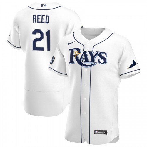 Tampa Bay Tampa Bay Rays #21 Cody Reed Men's White Home 2020 World Series Bound Authentic Player Jersey Men's