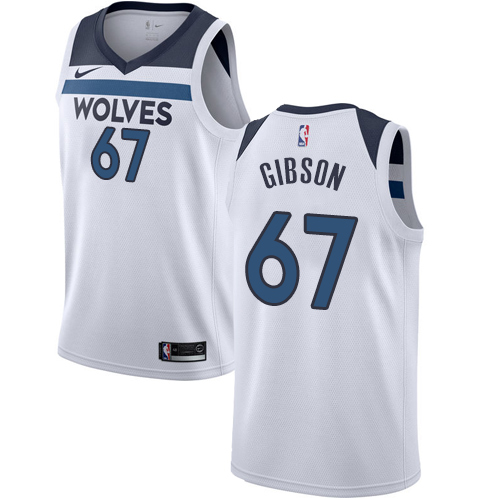 Minnesota Timberwolves #67 Taj Gibson White Womens Swingman Association Edition Jersey Womens