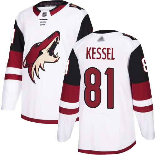 Adidas Arizona Coyotes #81 Phil Kessel White Road Authentic Stitched Jersey Men's