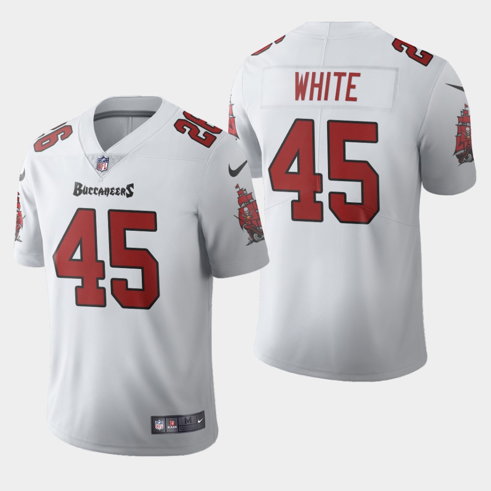 Tampa Bay Buccaneers #45 Devin White White Men's 2020 Vapor Limited Jersey