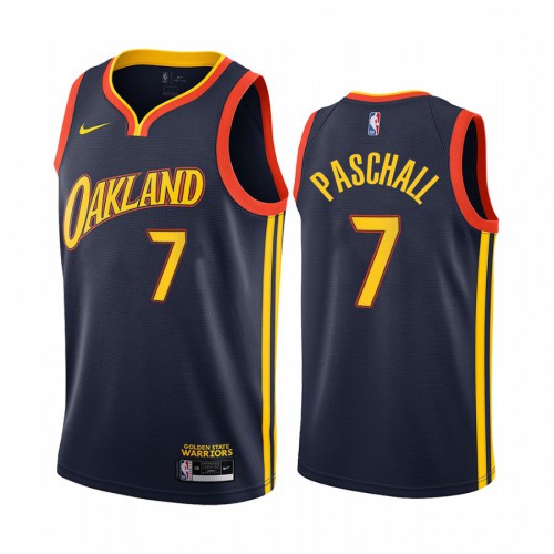 Golden State Warriors #7 Eric Paschall Navy Womens Swingman 2020-21 City Edition Jersey Womens