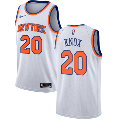 New York Knicks #20 Kevin Knox White Swingman Association Edition Jersey Mens