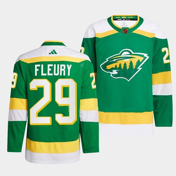 Minnesota Wild #29 Marc-Andre Fleury Men's Adidas Reverse Retro 2.0 Authentic Player Jersey - Green
