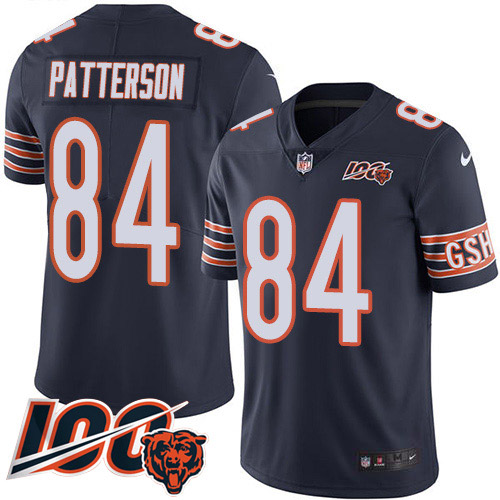 Chicago Bears #84 Cordarrelle Patterson Navy Blue Team Color Men's Stitched 100th Season Vapor Untouchable Limited Jersey Men's