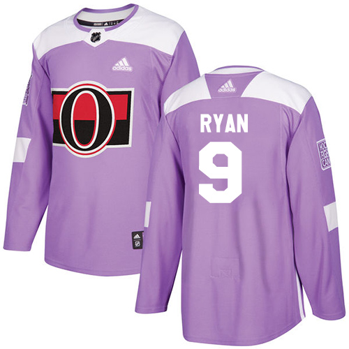 Adidas Ottawa Senators #9 Bobby Ryan Purple Authentic Fights Cancer Stitched Jersey Men's