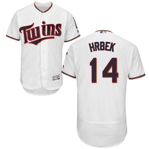 Minnesota Twins #14 Kent Hrbek White Flexbase Authentic Collection Stitched Jersey Men's