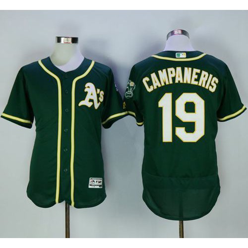Oakland Athletics #19 Bert Campaneris Green Flexbase Authentic Collection Stitched Jersey Men's