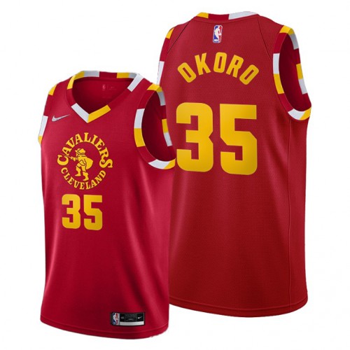 Cleveland Cleveland Cavaliers #35 Isaac Okoro Womens 2021-22 City Edition Red Jersey Womens