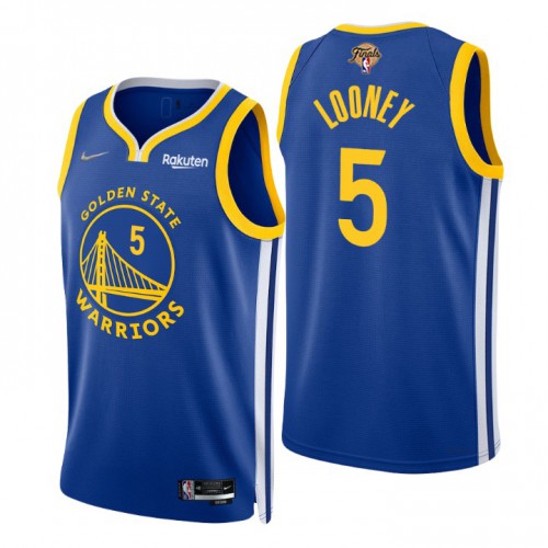 Golden State Warriors #5 Kevon Looney Royal Womens 2022 Finals Icon Edition 75th Anniversary Diamond Swingman Jersey Womens