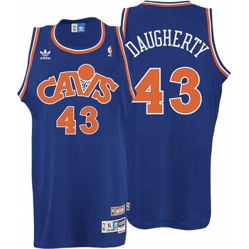 Cleveland Cavaliers #43 Brad Daugherty Blue CAVS Throwback Stitched Jersey Mens