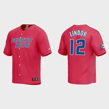 Francisco Lindor Puerto Rico Baseball 2023 World Baseball Classic Jersey – Red