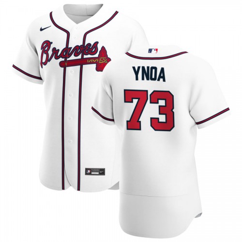 Atlanta Atlanta Braves #73 Huascar Ynoa Men's White Home 2020 Authentic Player Jersey Men's