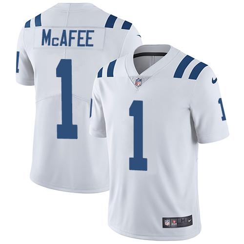 Indianapolis Colts #1 Pat McAfee White Youth Stitched Vapor Untouchable Limited Jersey Youth