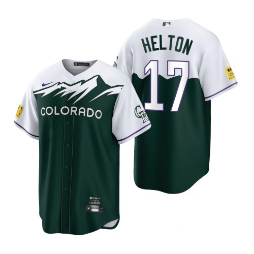 Colorado Colorado Rockies #17 Todd Helton Green Men's 2022 City Connect Game Jersey Men's