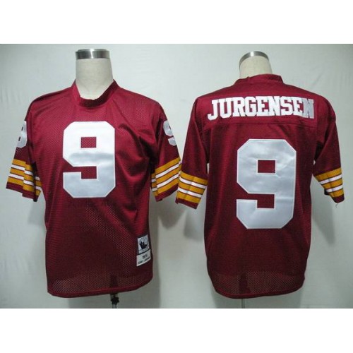 Mitchell and Ness Washington Commanders #9 Sonny Jurgensen Red Stitched Throwback Jersey Men's