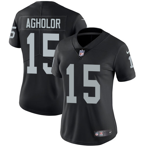 Las Vegas Raiders #15 Nelson Agholor Black Team Color Women's Stitched Vapor Untouchable Limited Jersey Womens