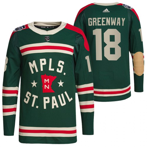 Minnesota Minnesota Wild #18 Jordan Greenway Men's Adidas 2022 Winter Classic Authentic Jersey Men's