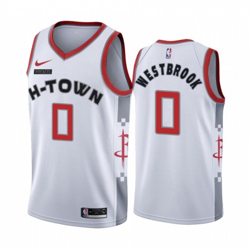 Houston Rockets #0 Russell Westbrook Mens Unveil 2019-20 City Edition Swingman Jersey White Mens