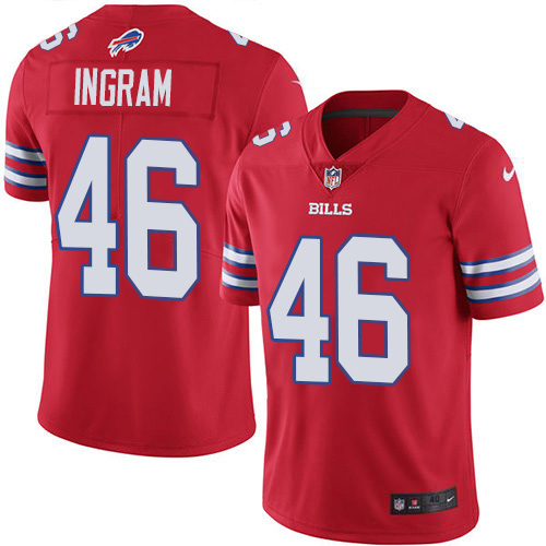 Bills #46 Ja'Marcus Ingram Red Youth Stitched Limited Rush Jersey