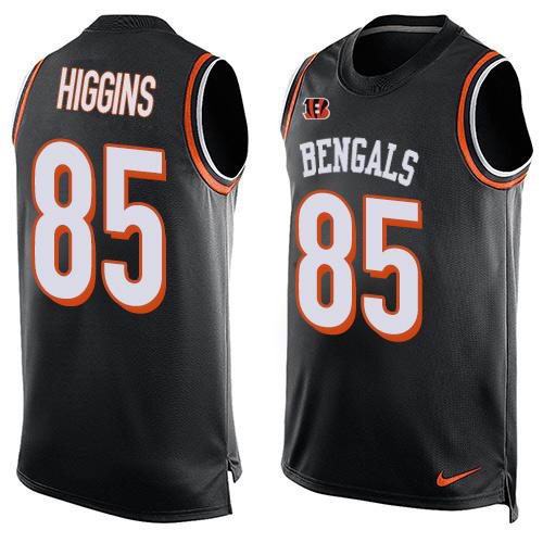 Bengals #85 Tee Higgins Black Team Color Men's Stitched Limited Tank Top Jersey