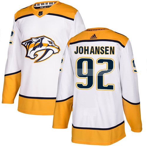 Adidas Nashville Predators #92 Ryan Johansen White Road Authentic Stitched Youth Jersey Youth