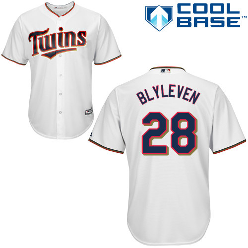 Minnesota Twins #28 Bert Blyleven White Cool Base Stitched Youth Jersey Youth