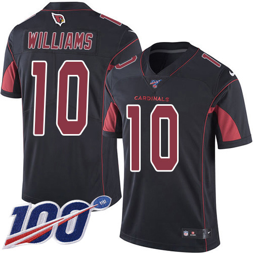 Arizona Cardinals #10 Chad Williams Black Men's Stitched Limited Rush 100th Season Jersey Men's