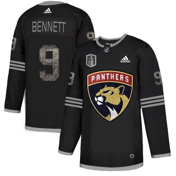Adidas Panthers #9 Sam Bennett Black 2023 Stanley Cup Final Patch Authentic Classic Stitched Jersey